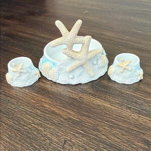 Beach Wedding Decor Unity Candle Holder Set